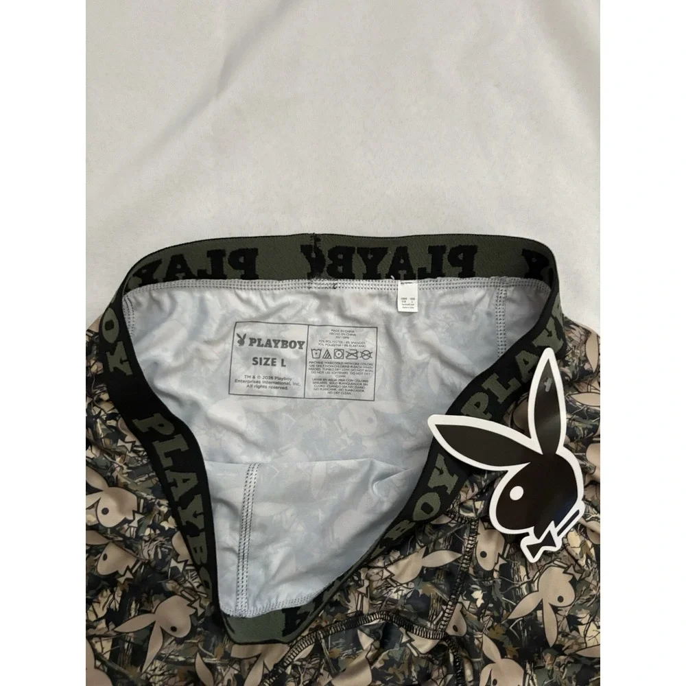 NEW PLAYBOY Boxers Playboy Boxer Briefs Men's Size Large Multicolor 2 Pair Boxer